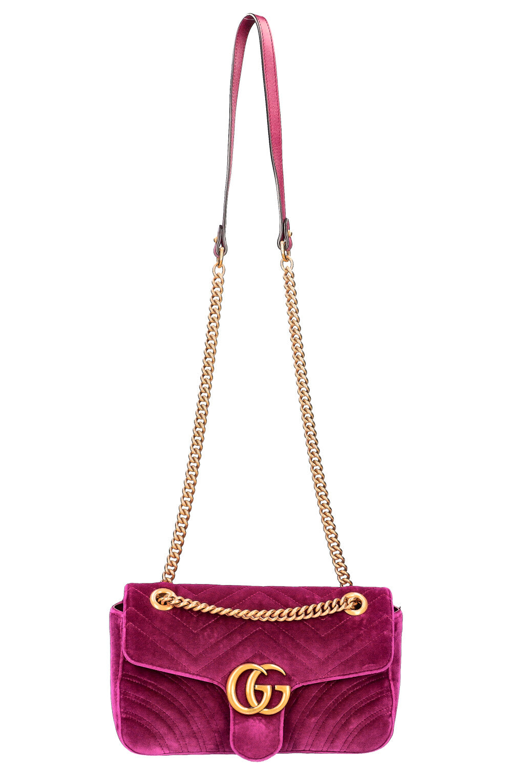 Luxury Gucci Trending 2025 Marmont Velvet Fuchsia