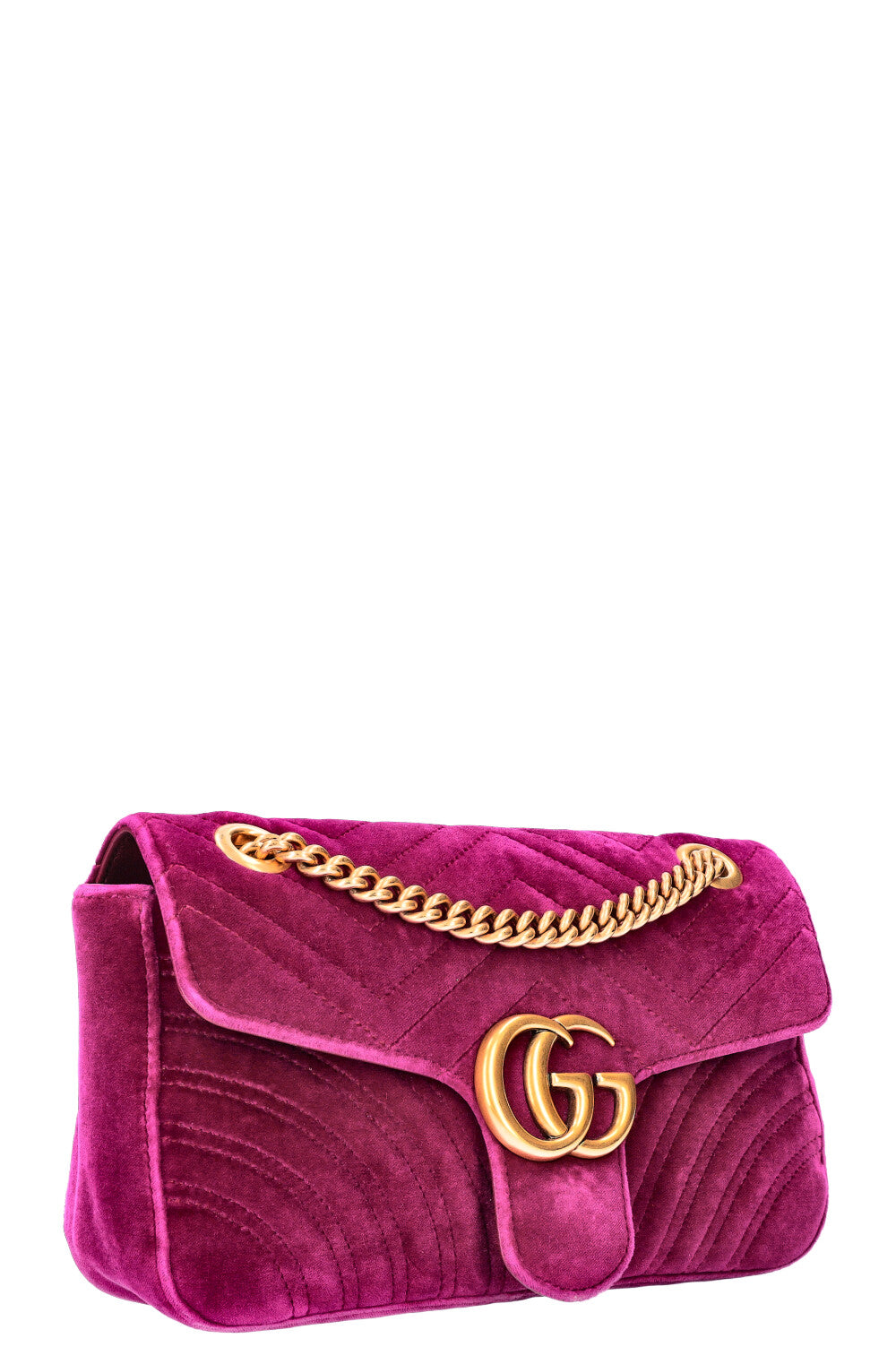 Luxury Gucci Trending 2025 Marmont Velvet Fuchsia