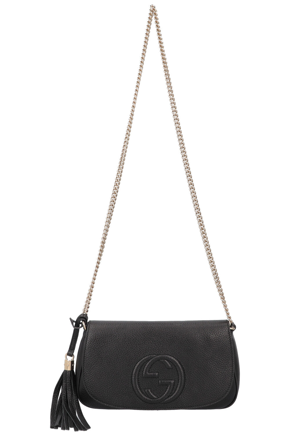 Luxury Gucci Trending 2025 Soho Flap Bag Leather Black