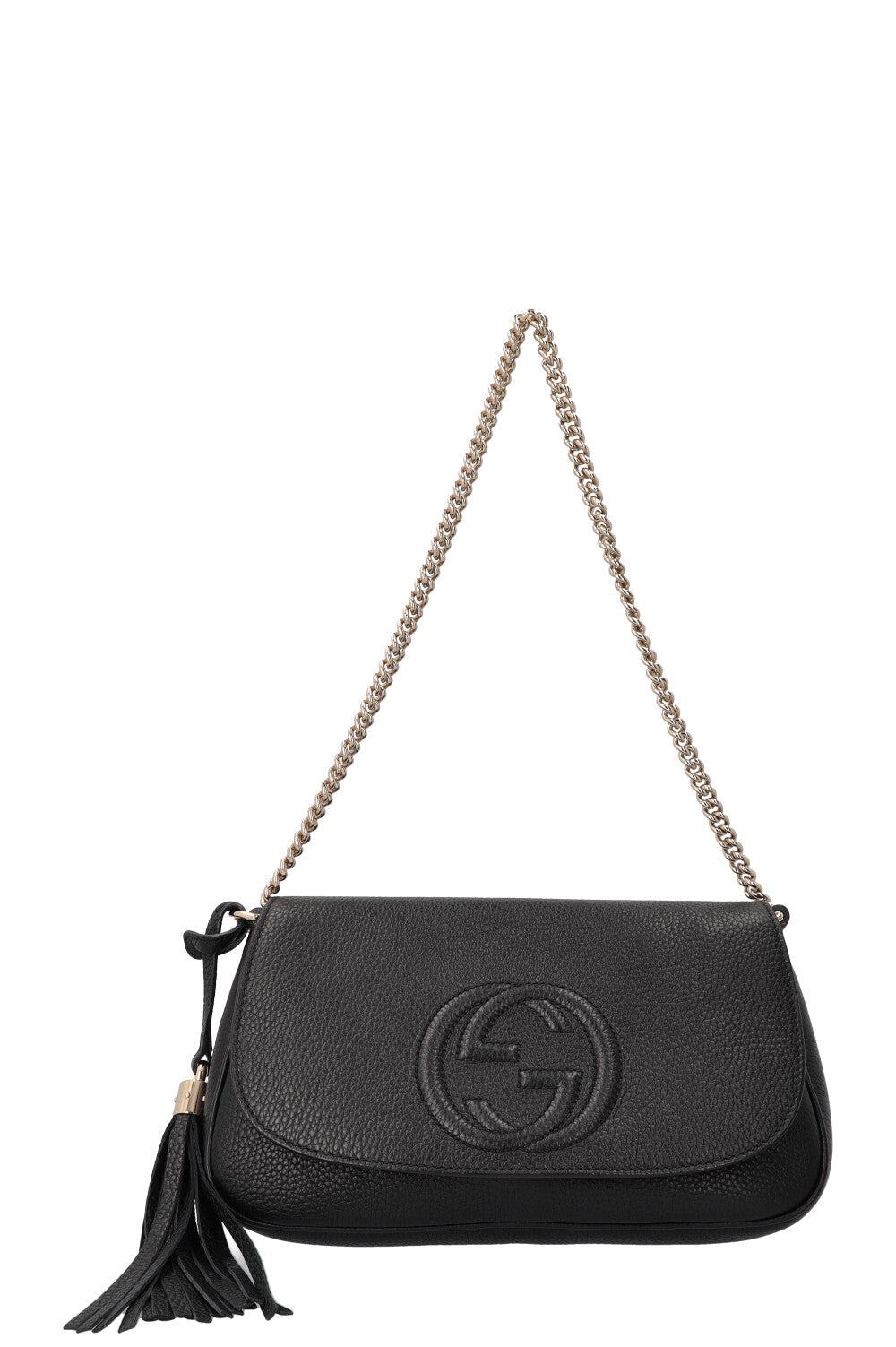 Luxury Gucci Trending 2025 Soho Flap Bag Leather Black
