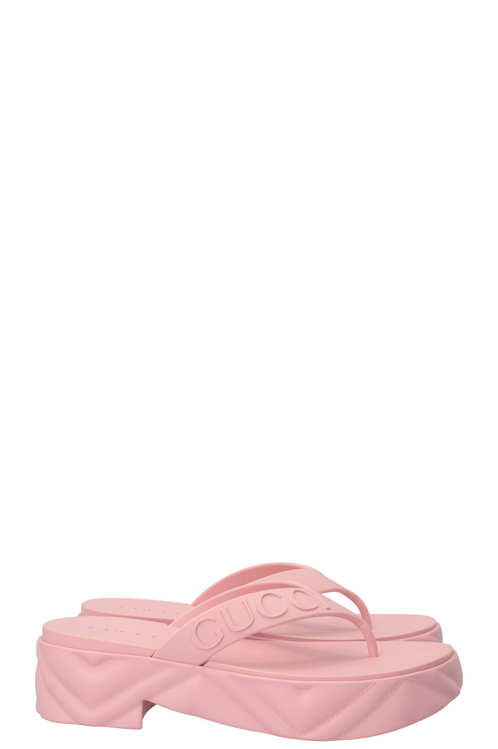 Luxury Gucci Trending 2025 Tarifa Platform Flip Flops Bubblegum