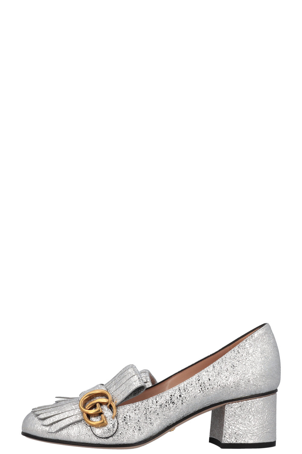Luxury Gucci Trending 2025 Marmont GG Heels Silver