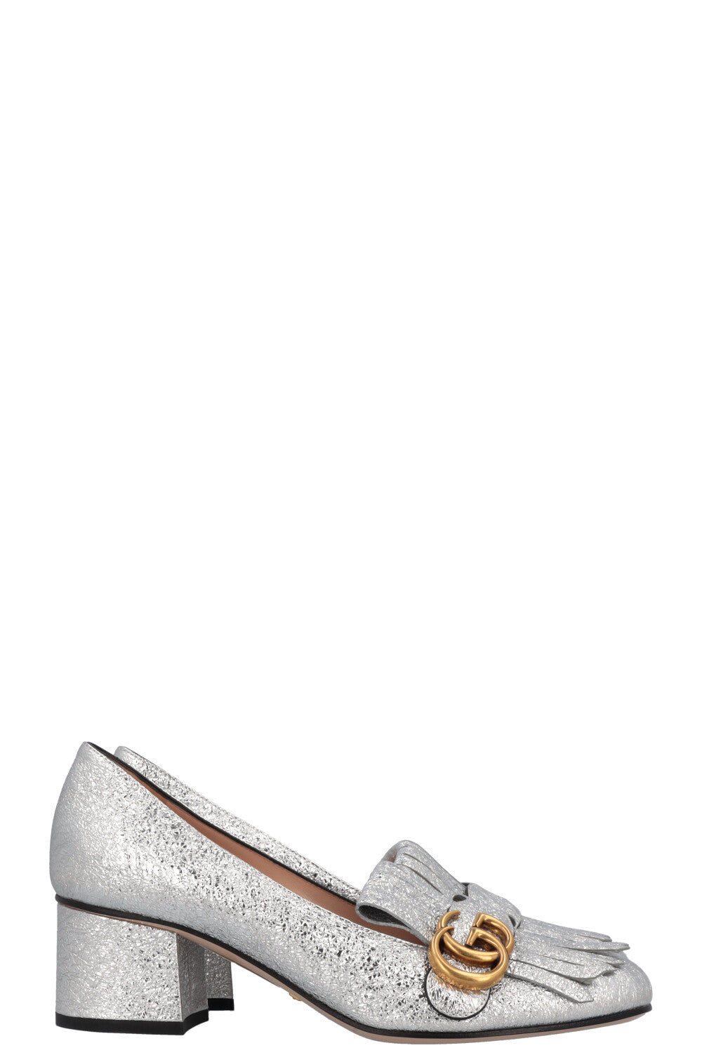 Luxury Gucci Trending 2025 Marmont GG Heels Silver