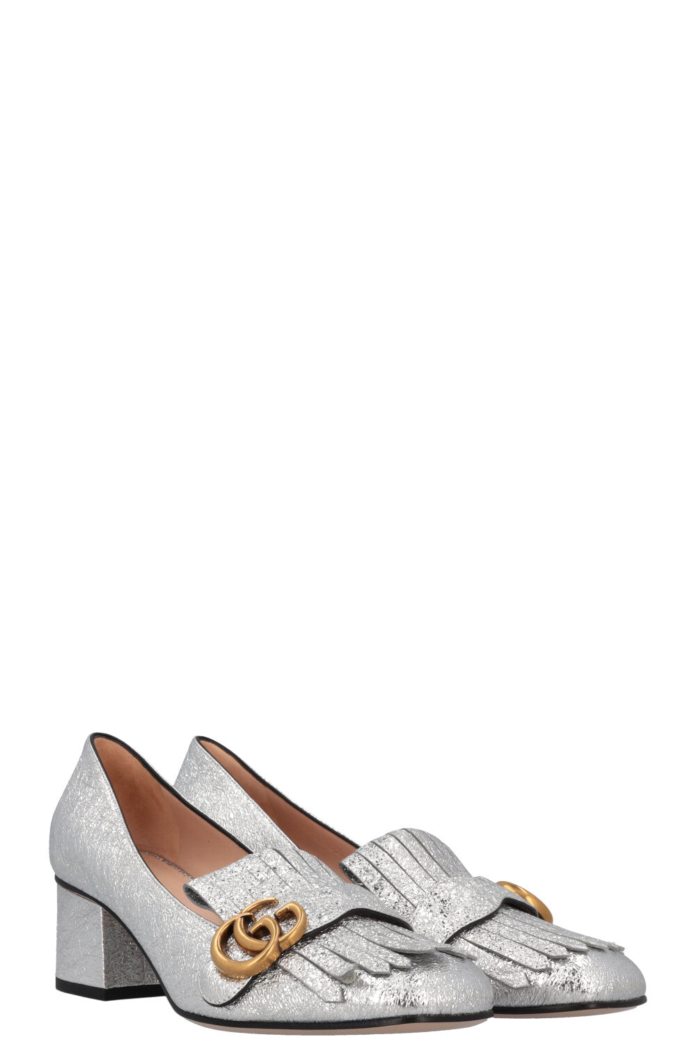 Luxury Gucci Trending 2025 Marmont GG Heels Silver