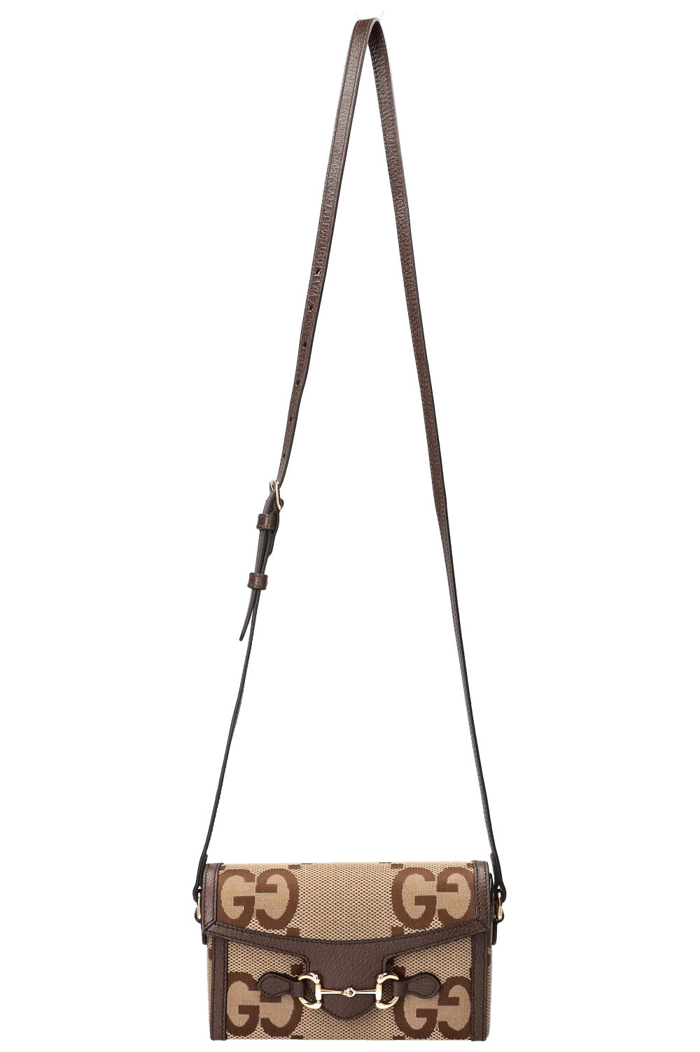 Luxury Gucci Trending 2025 Horsebit Crossbody Bag Giant GG Canvas