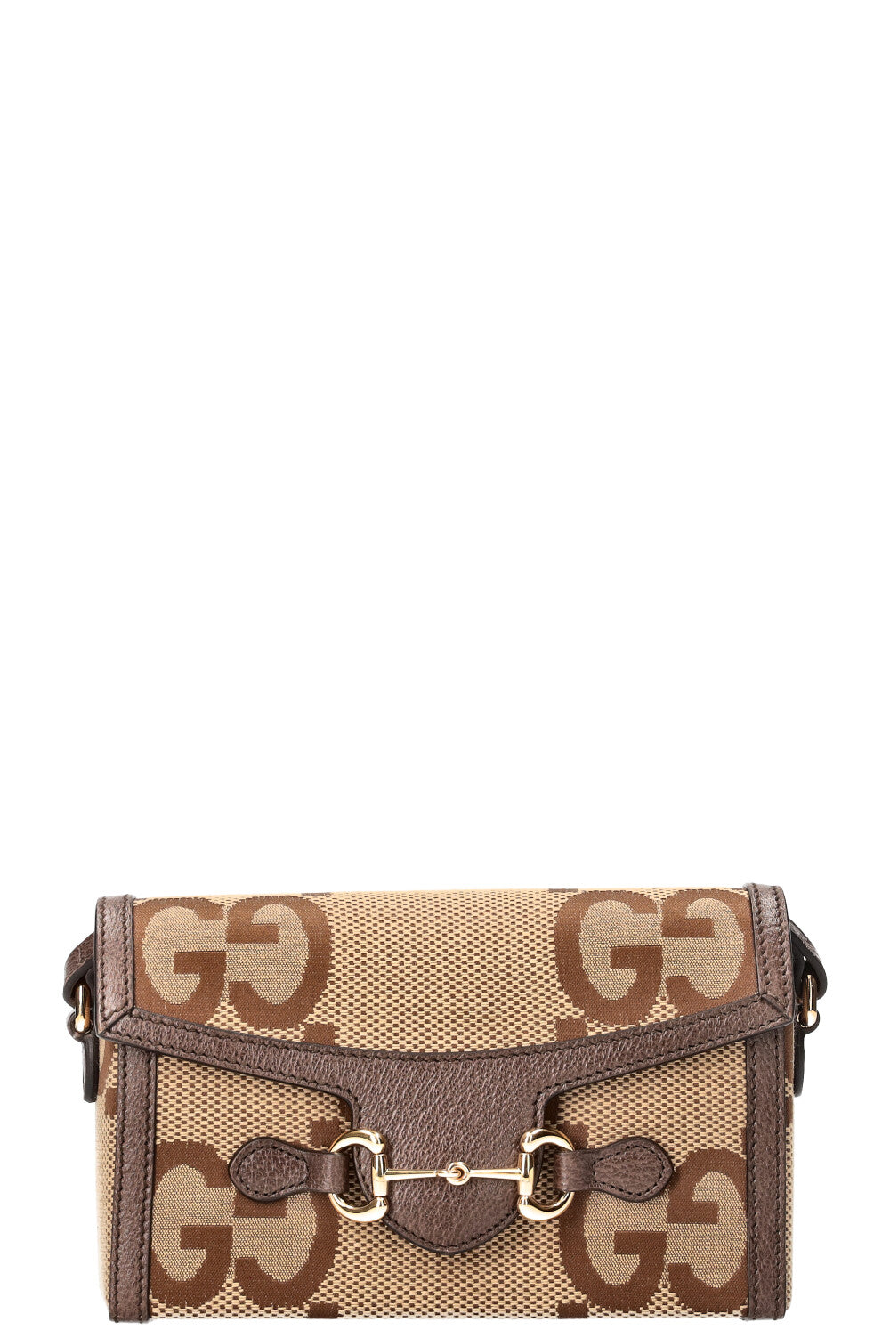 Luxury Gucci Trending 2025 Horsebit Crossbody Bag Giant GG Canvas