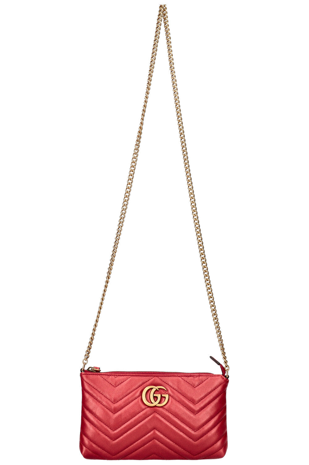 Luxury Gucci Trending 2025 Marmont Crossbody Pochette Red