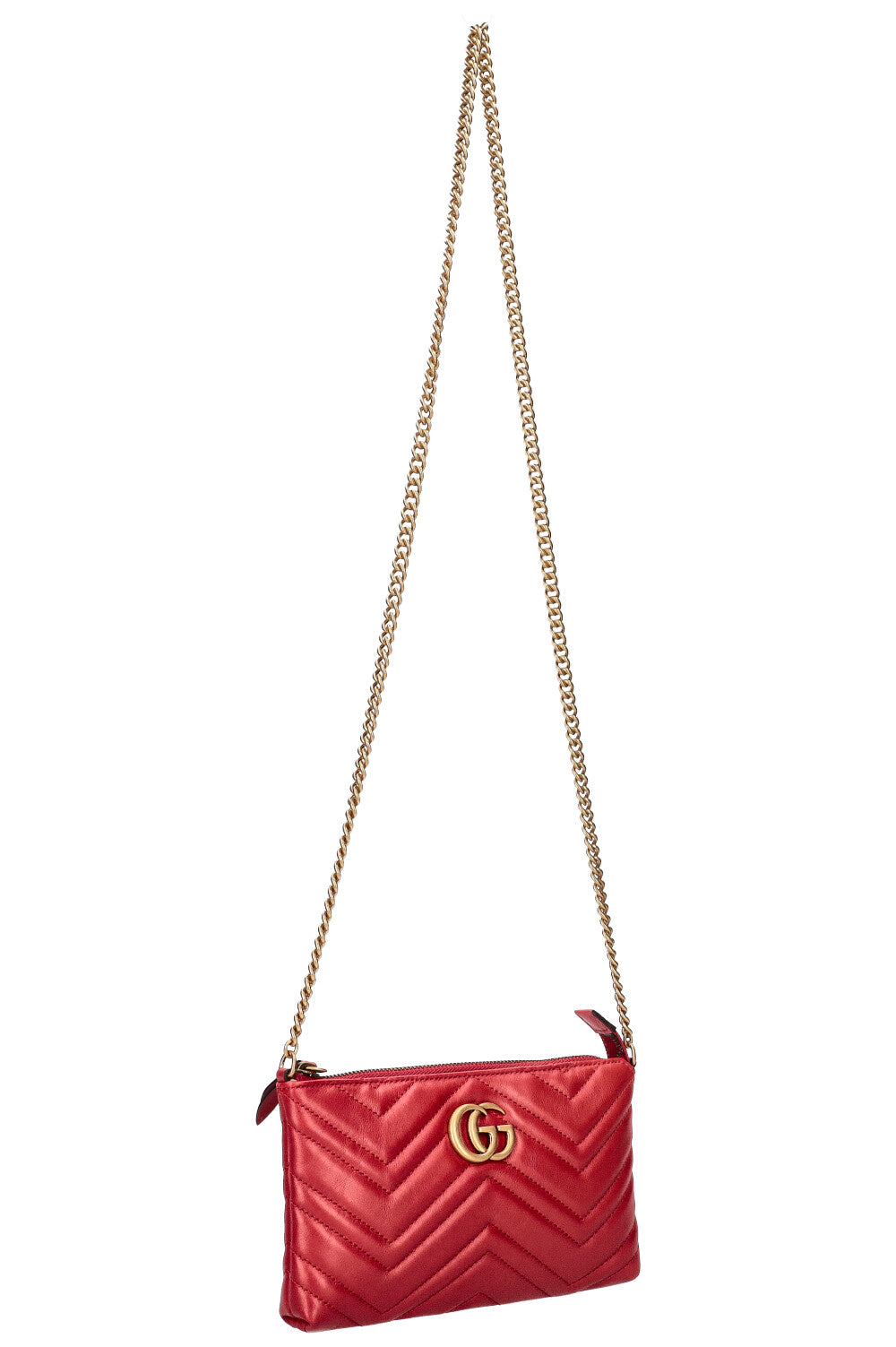Luxury Gucci Trending 2025 Marmont Crossbody Pochette Red
