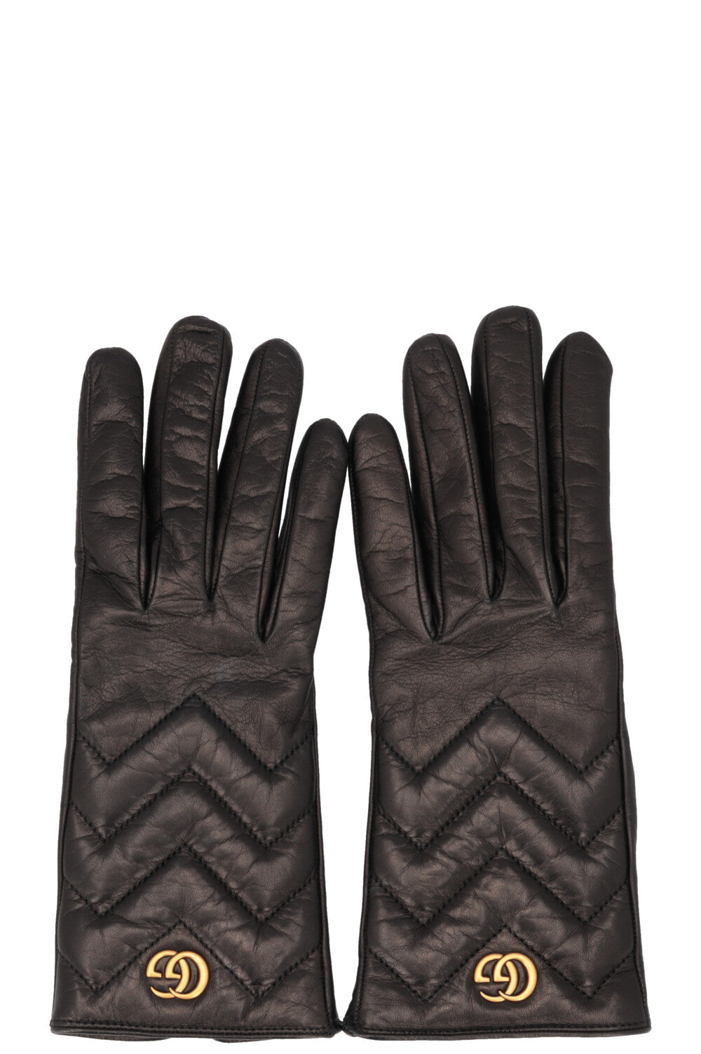Luxury Gucci Trending 2025 Quilted Marmont Gloves Black