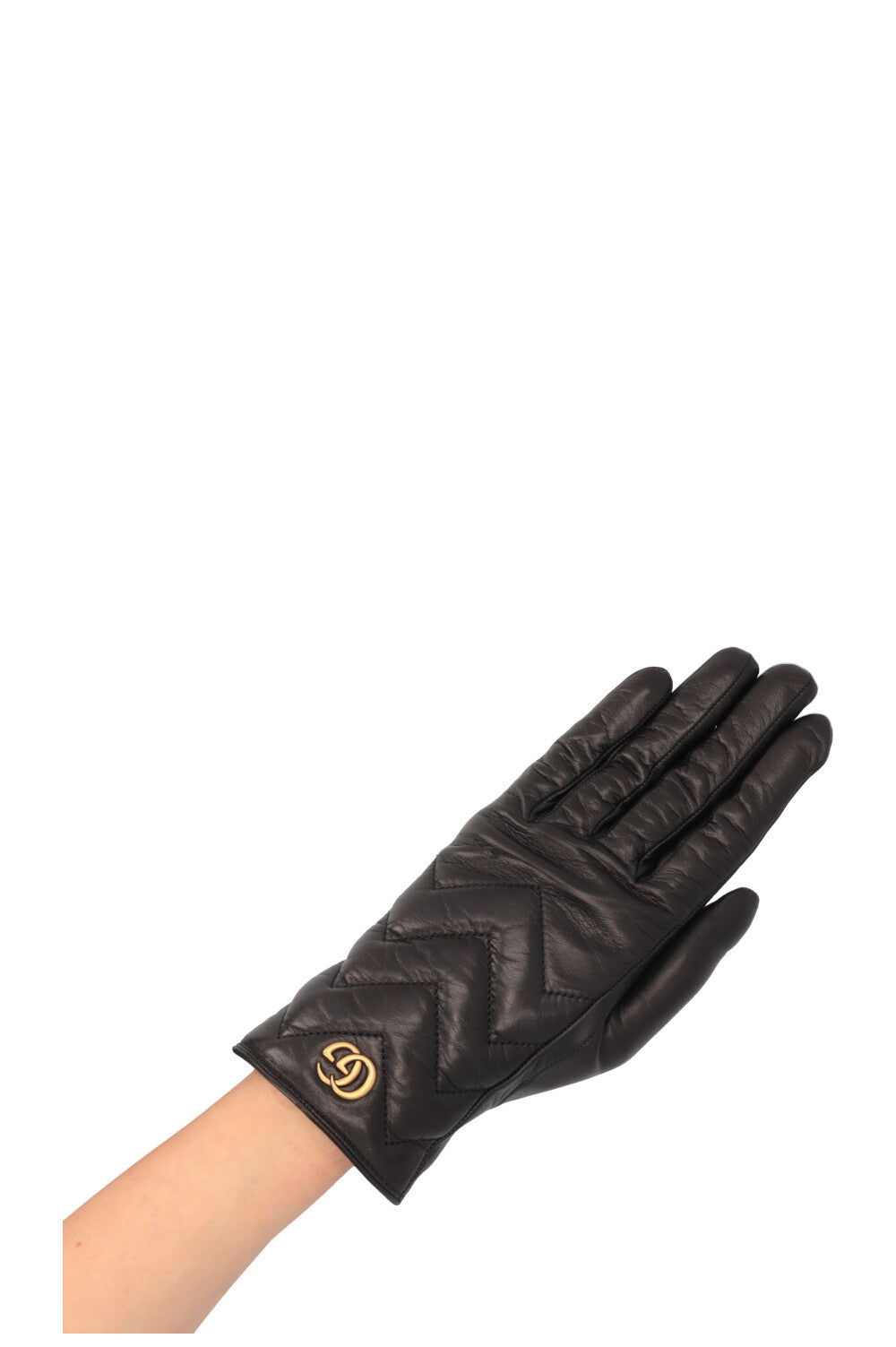 Luxury Gucci Trending 2025 Quilted Marmont Gloves Black