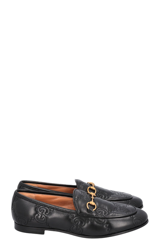 Luxury Gucci Trending 2025 Jordaan Embroidered GG Loafers Black