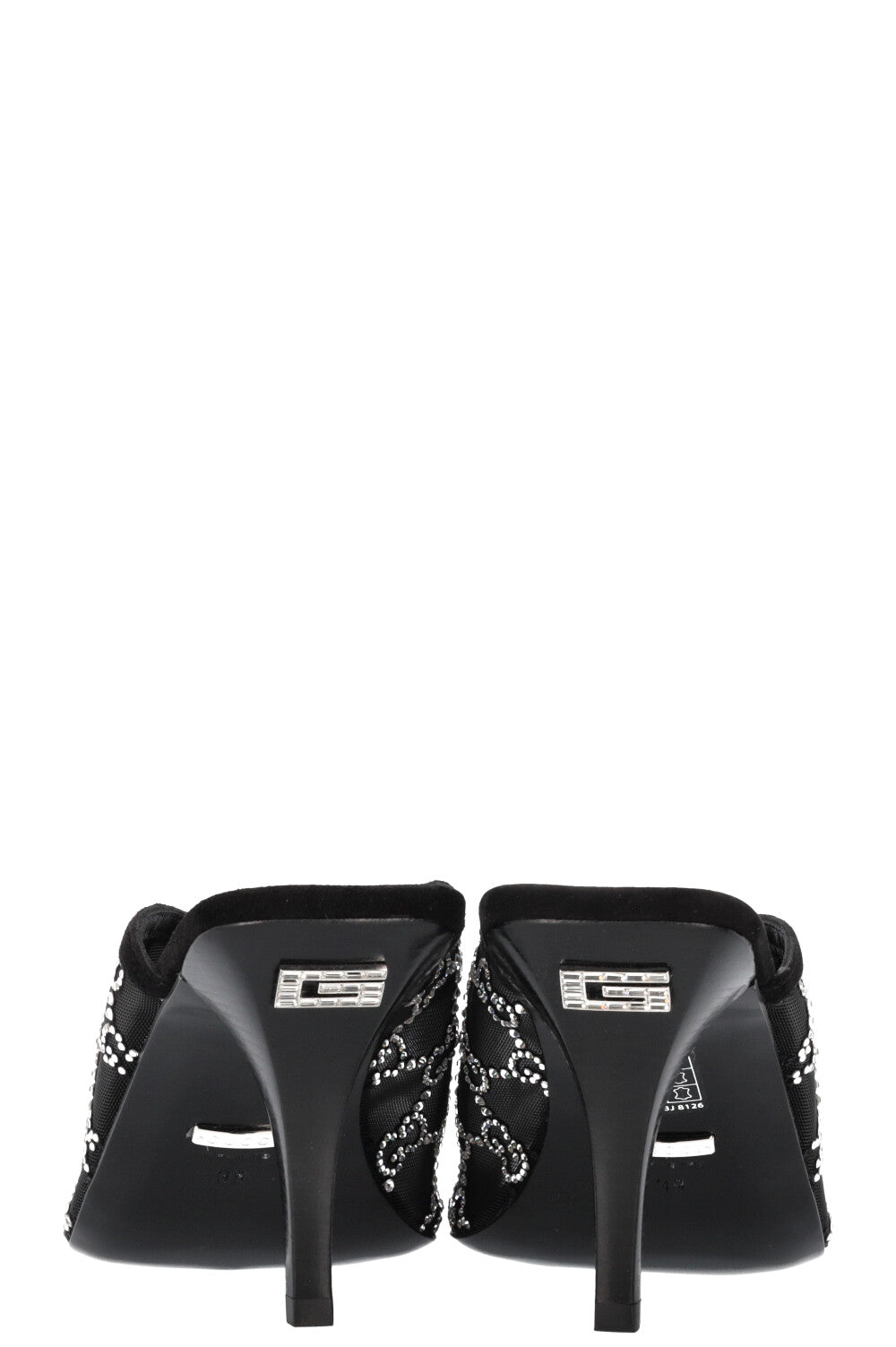 Luxury Gucci Trending 2025 GG Crystal Heeled Sandal Black