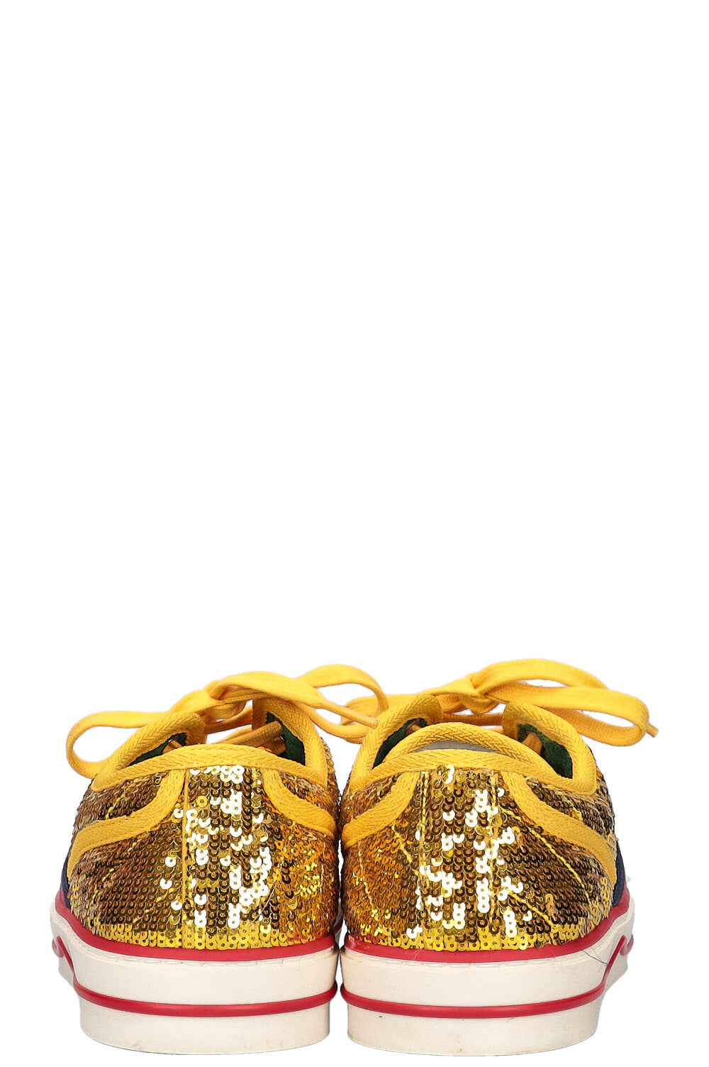 Luxury Gucci Trending 2025 Tennis 1977 Sequin Gold Sneakers