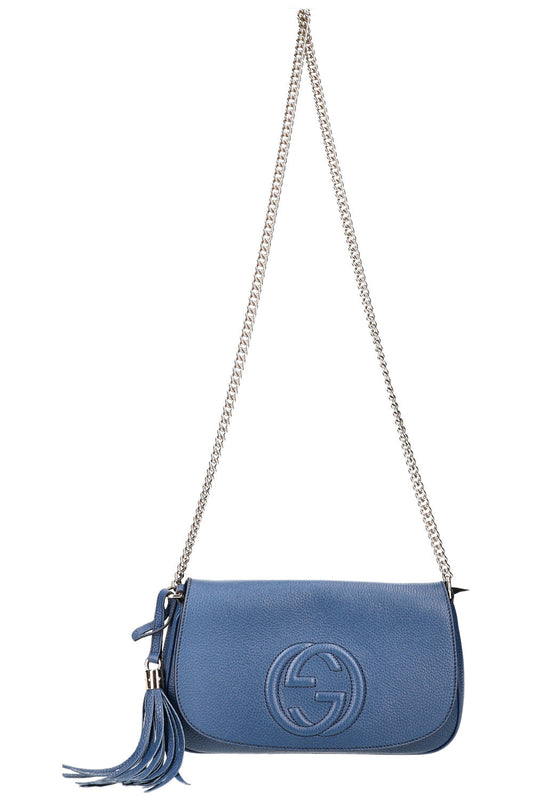 Luxury Gucci Trending 2025 Soho Chain Crossbody Bag Blue