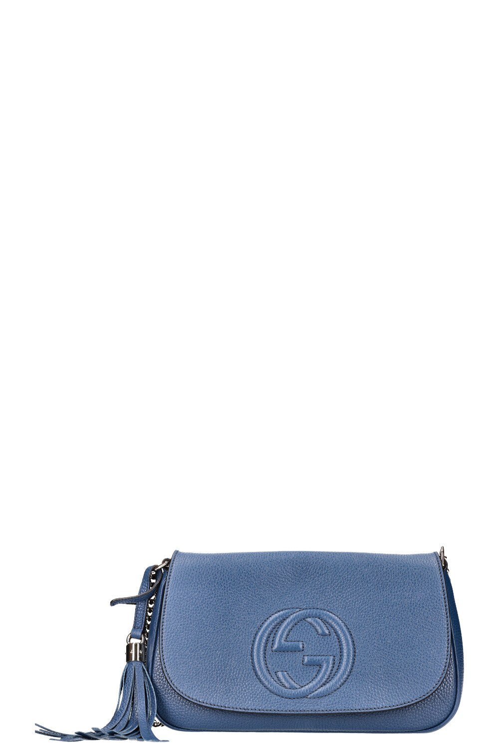 Luxury Gucci Trending 2025 Soho Chain Crossbody Bag Blue
