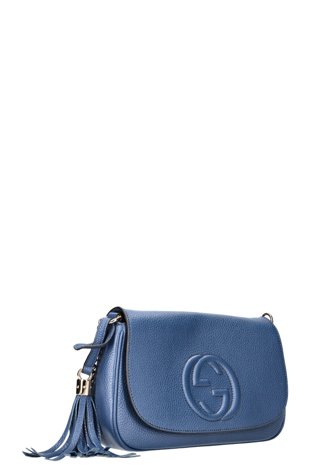 Luxury Gucci Trending 2025 Soho Chain Crossbody Bag Blue