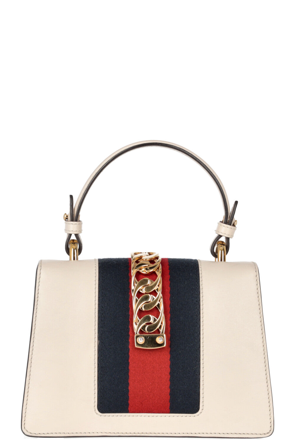 Luxury Gucci Trending 2025 Mini Sylvie Top Handle Bag Floral Ivory