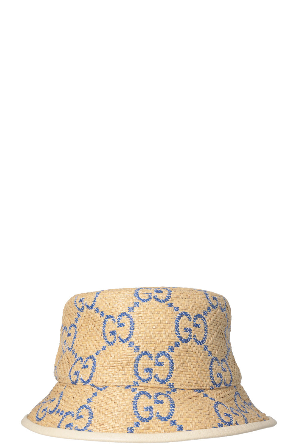 Luxury Gucci Trending 2025 GG Bucket Hat Raffia Beige Blue