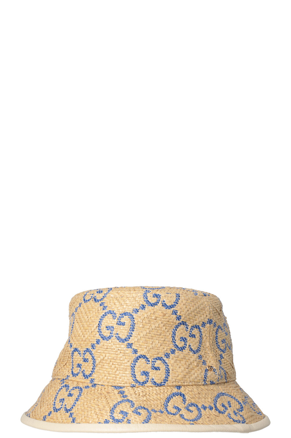 Luxury Gucci Trending 2025 GG Bucket Hat Raffia Beige Blue