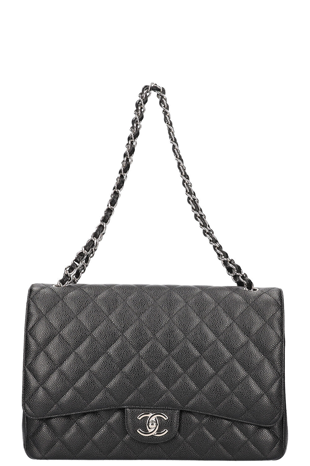 CHANEL Double Flap Bag Maxi Black