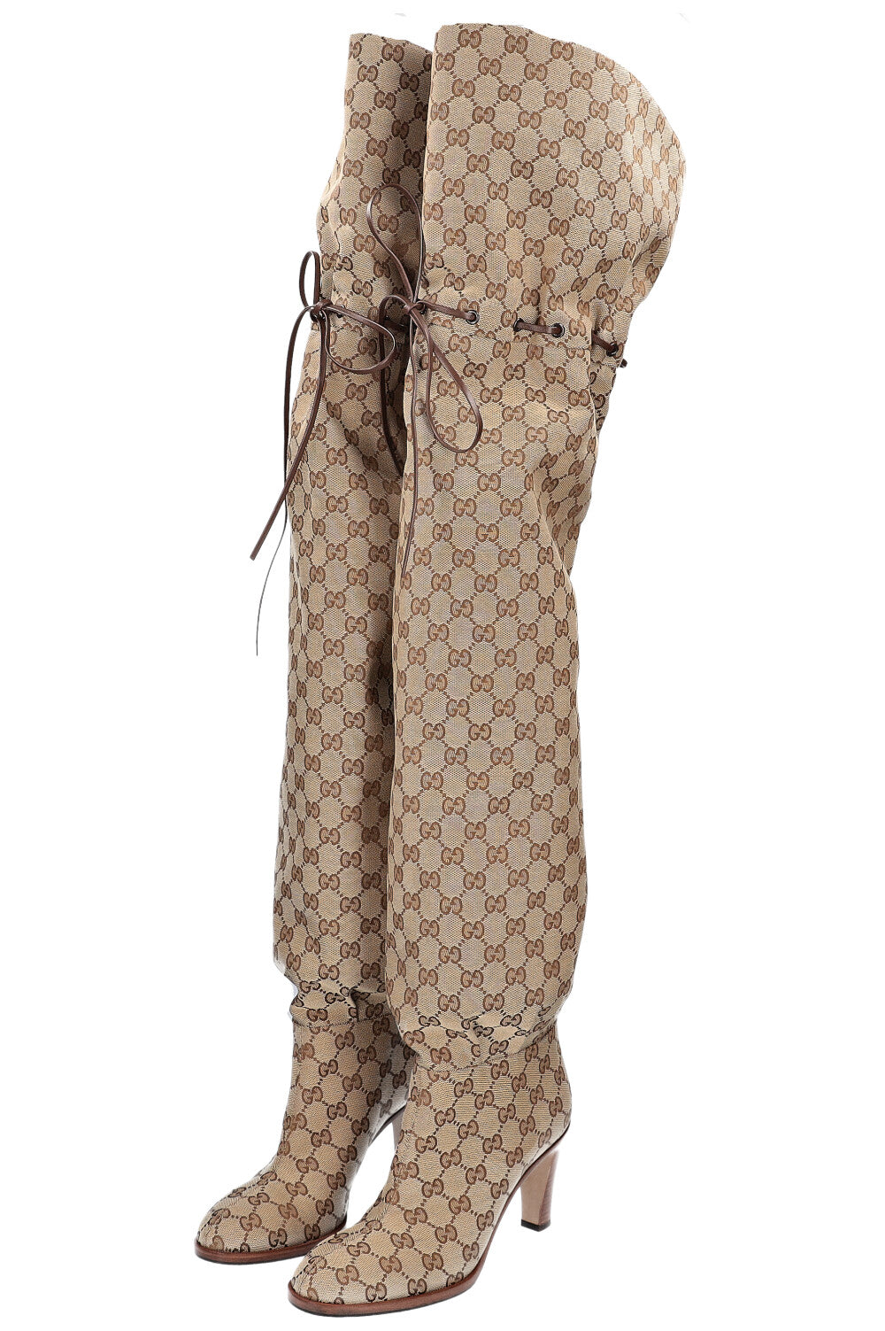 Luxury Gucci Trending 2025 GG Monogram Overknee Boots