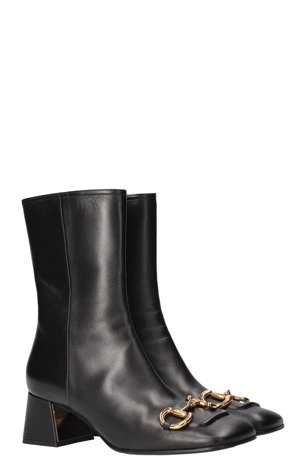Luxury Gucci Trending 2025 Horsebit Ankle Boots Black