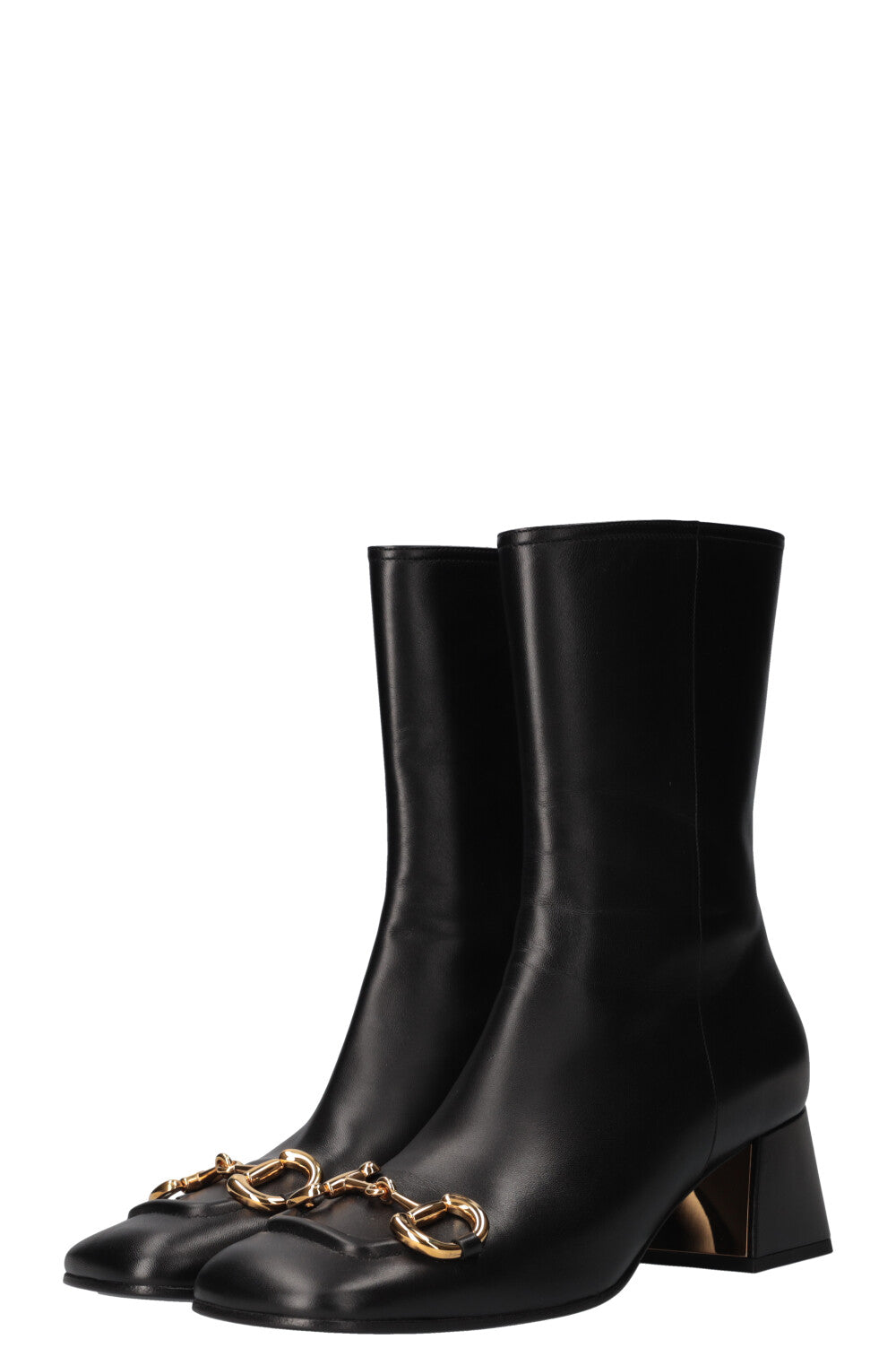 Luxury Gucci Trending 2025 Horsebit Ankle Boots Black