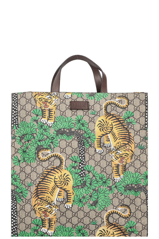 Luxury Gucci Trending 2025 Convertible Soft Open Tote Bengal Print GG Canvas