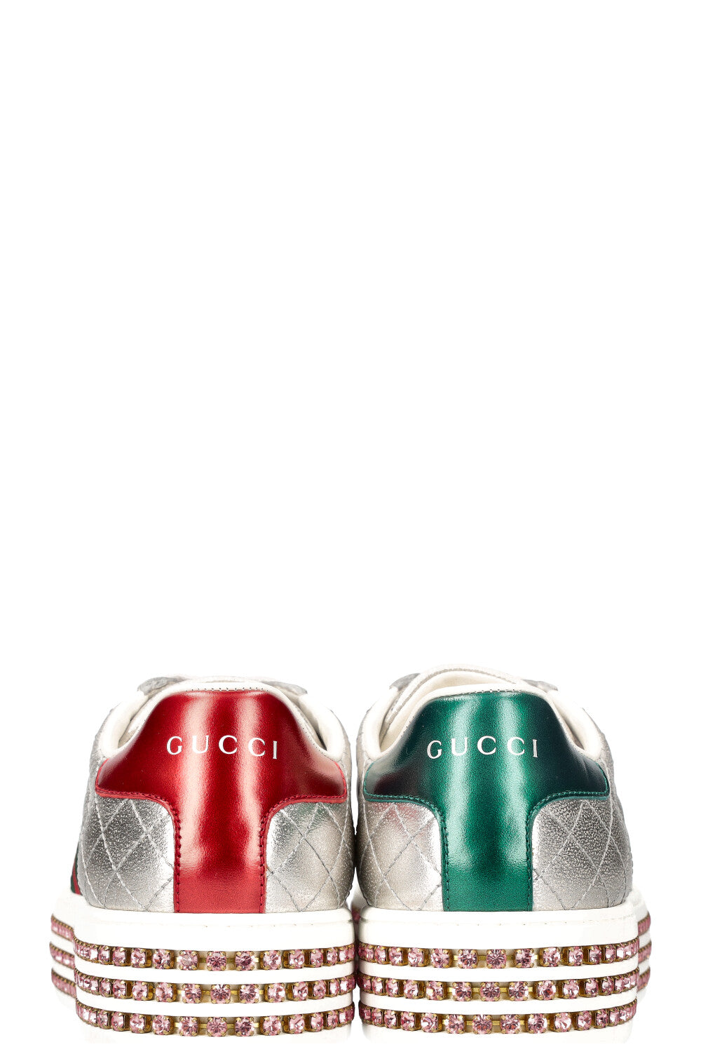 Luxury Gucci Trending 2025 Ace Bee Platform Sneakers Silver