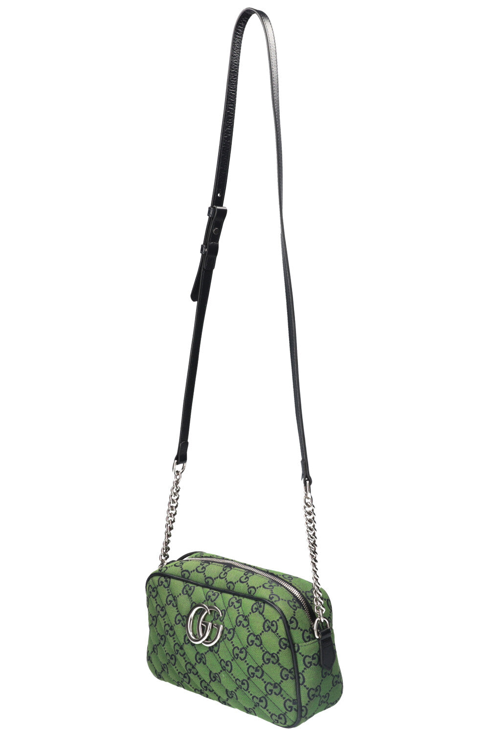 Luxury Gucci Trending 2025 Marmont Camera Bag GG Canvas Green