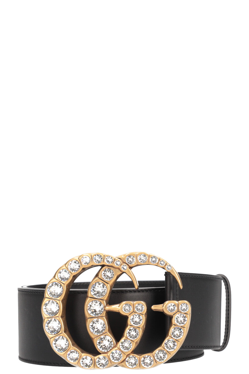 Luxury Gucci Trending 2025 Marmont Belt Crystals Black