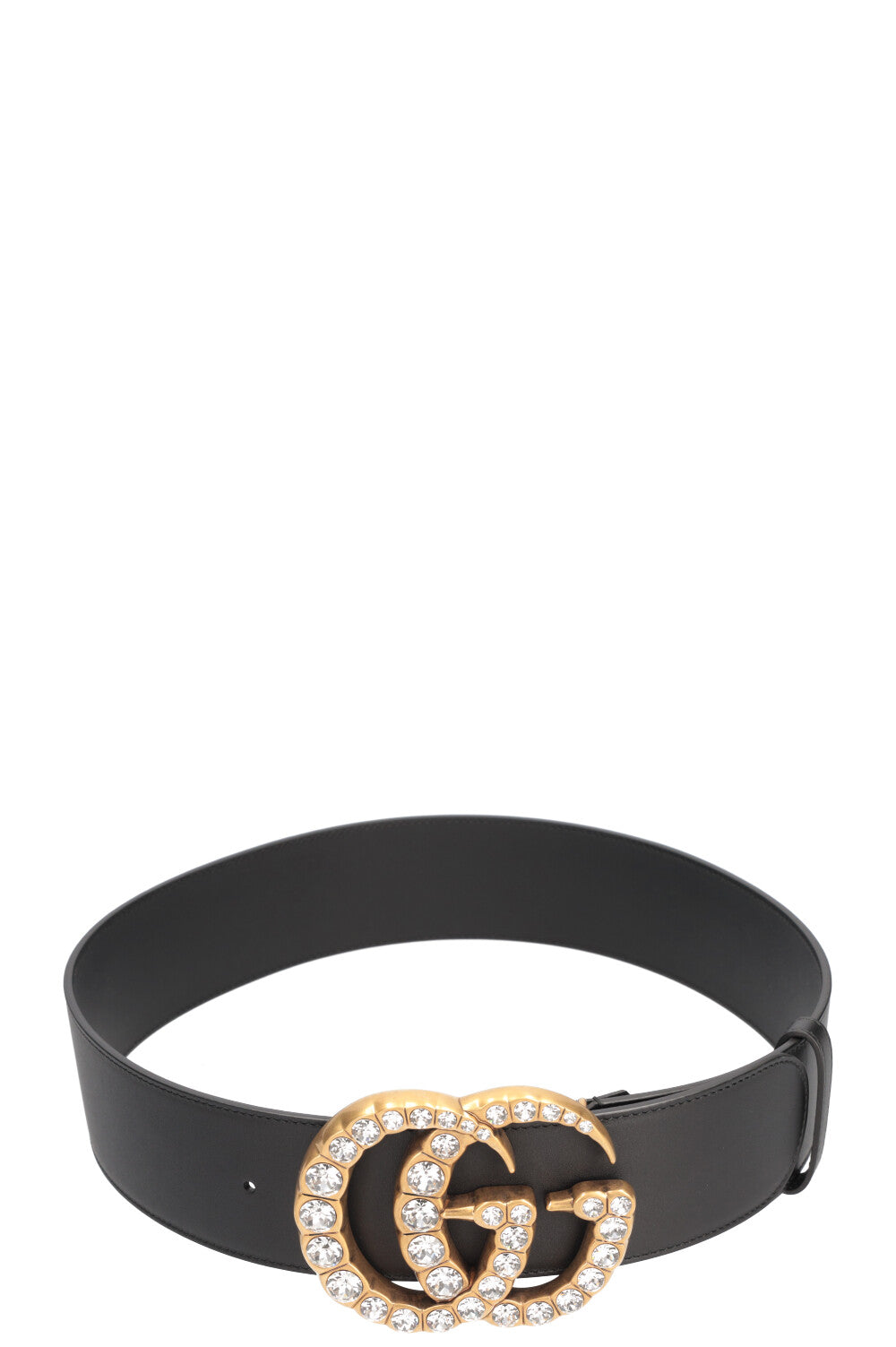 Luxury Gucci Trending 2025 Marmont Belt Crystals Black