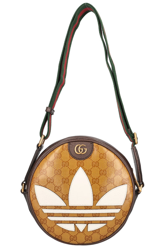 Luxury Gucci Trending 2025 x ADIDAS Ophidia Round Crossbody Bag Yellow