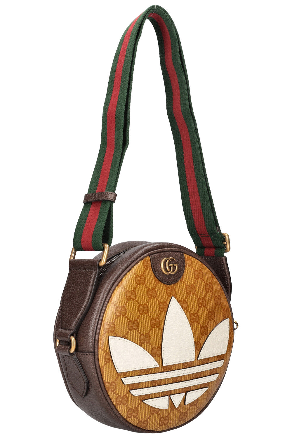 Luxury Gucci Trending 2025 x ADIDAS Ophidia Round Crossbody Bag Yellow
