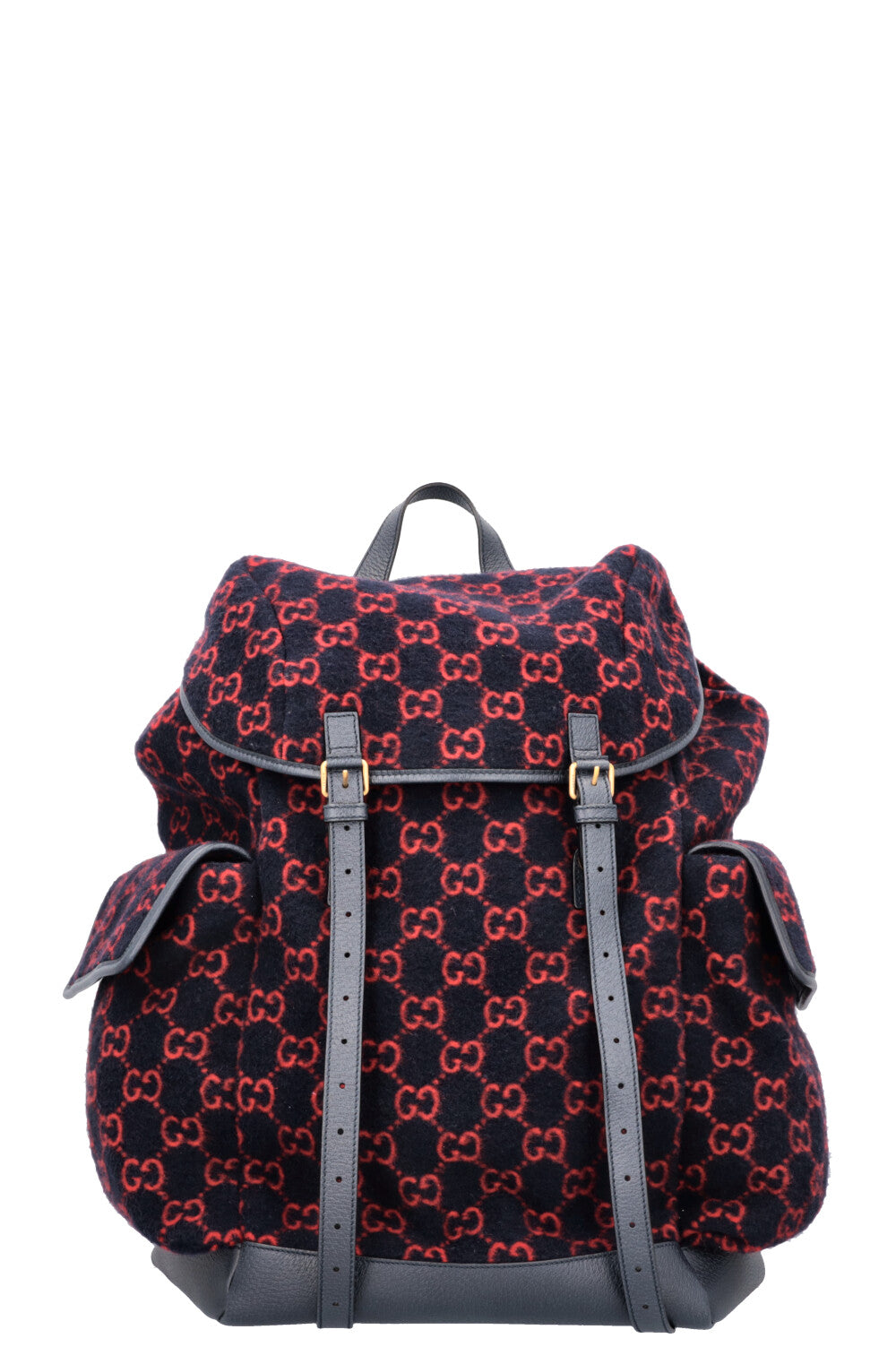 Luxury Gucci Trending 2025 GG Large Wool Backpack Navy