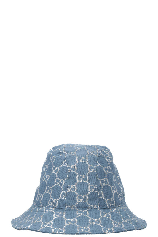 Luxury Gucci Trending 2025 GG Supreme Lurex Hat Blue Silver