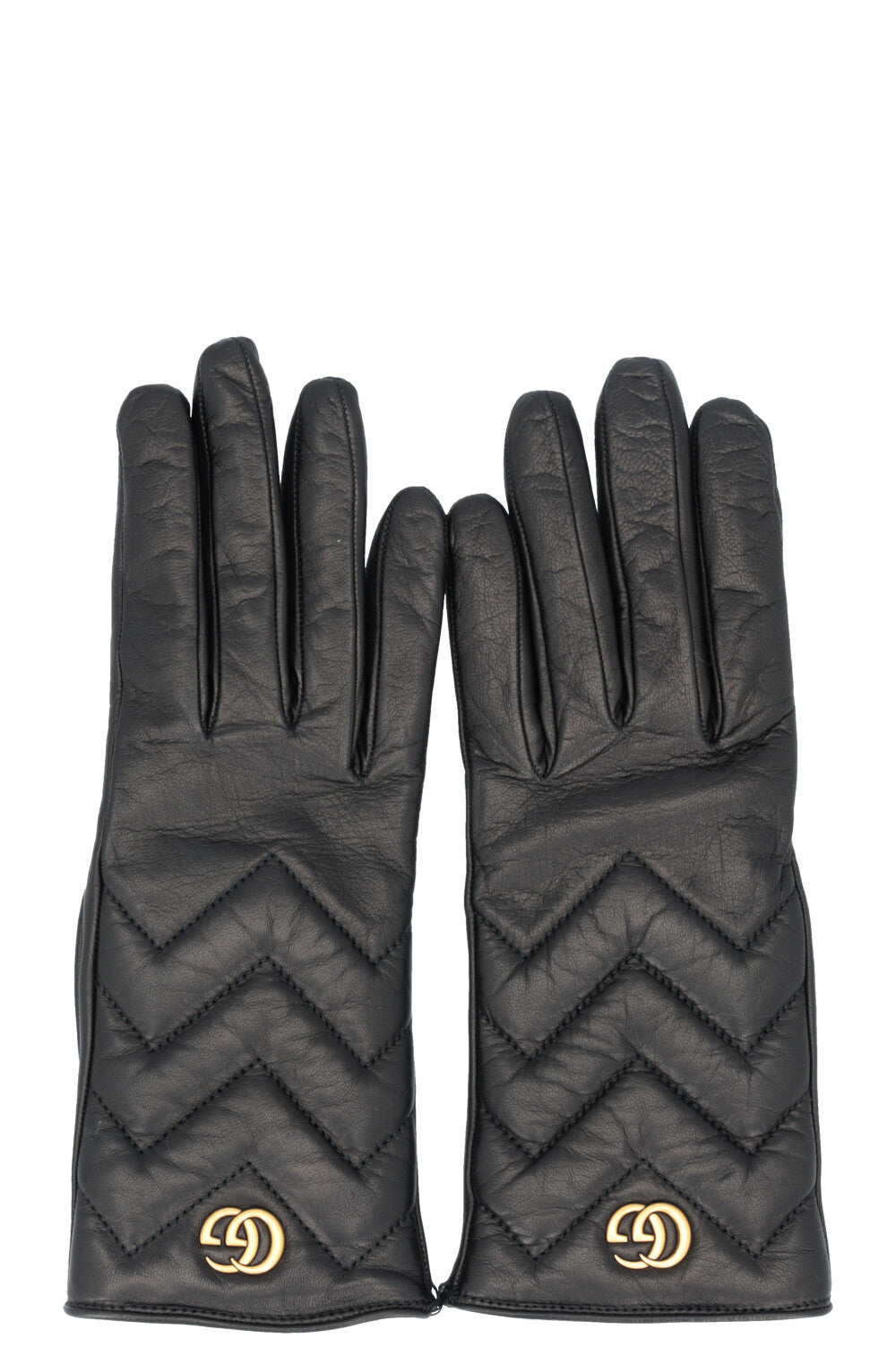 Luxury Gucci Trending 2025 Marmont Gloves Leather Black