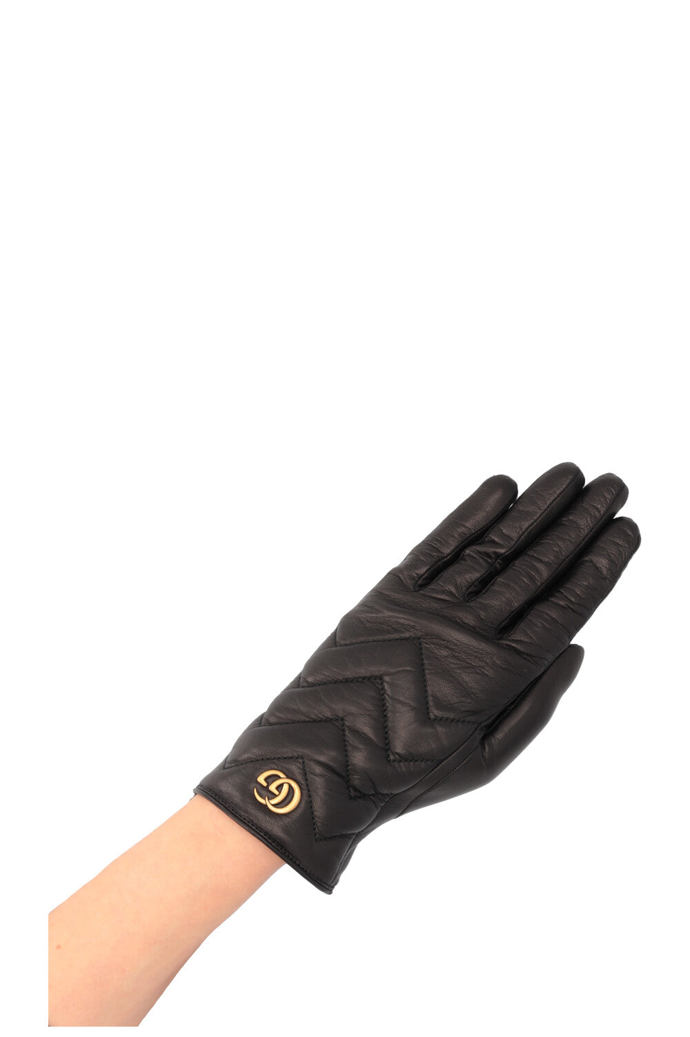Luxury Gucci Trending 2025 Marmont Gloves Leather Black