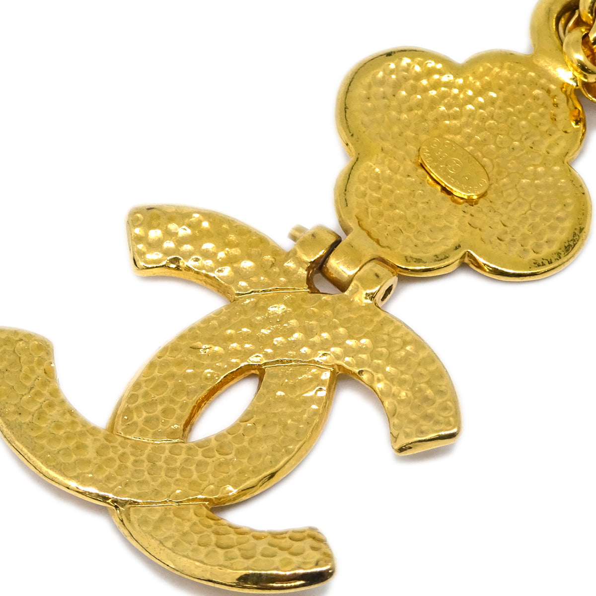 Luxury Chanel CC Gold Chain Pendant Necklace 95A