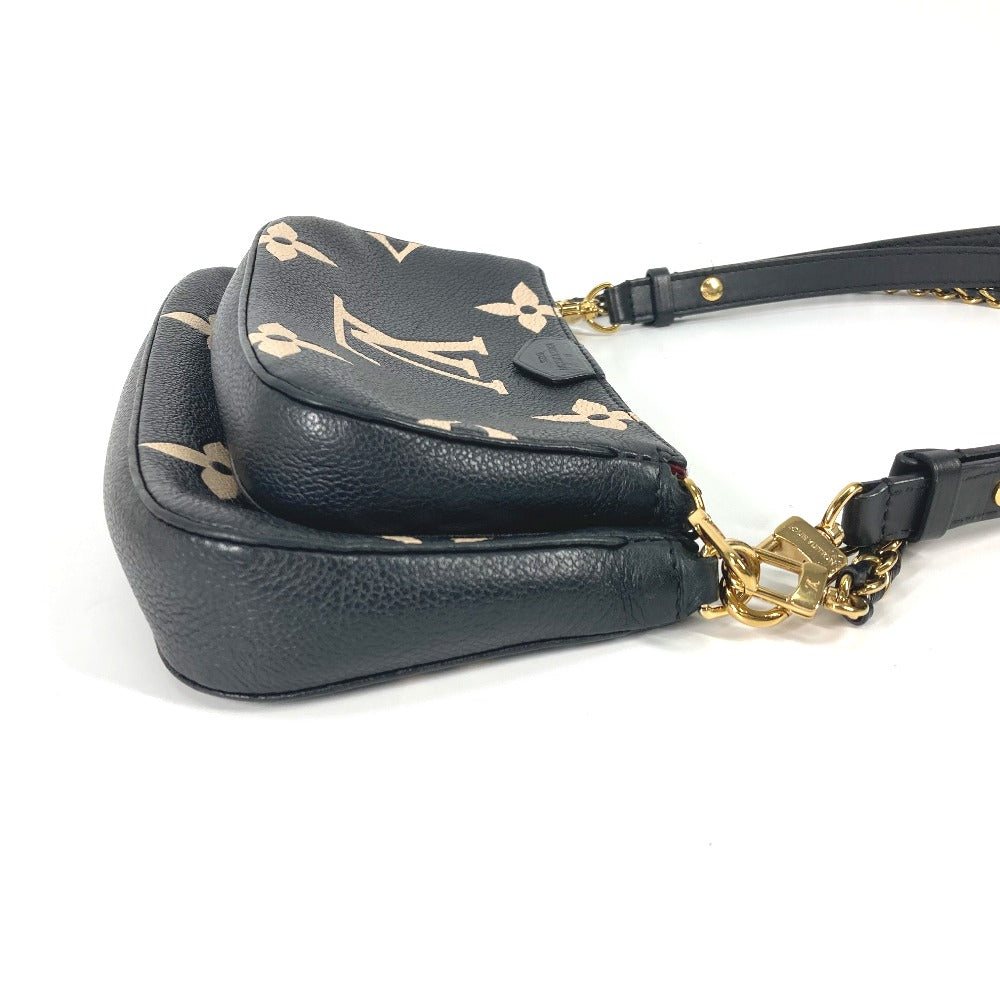 LOUIS VUITTON Shoulder Bag M45777 Monogram Ann Platt Leather black Monogram Empreinte Bicolor Multi Pochette Accessoires Women
