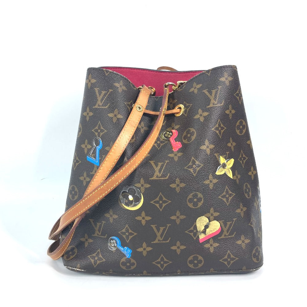 LOUIS VUITTON Shoulder Bag M44369 Monogram canvas Brown Monogram Love Block Neonoe