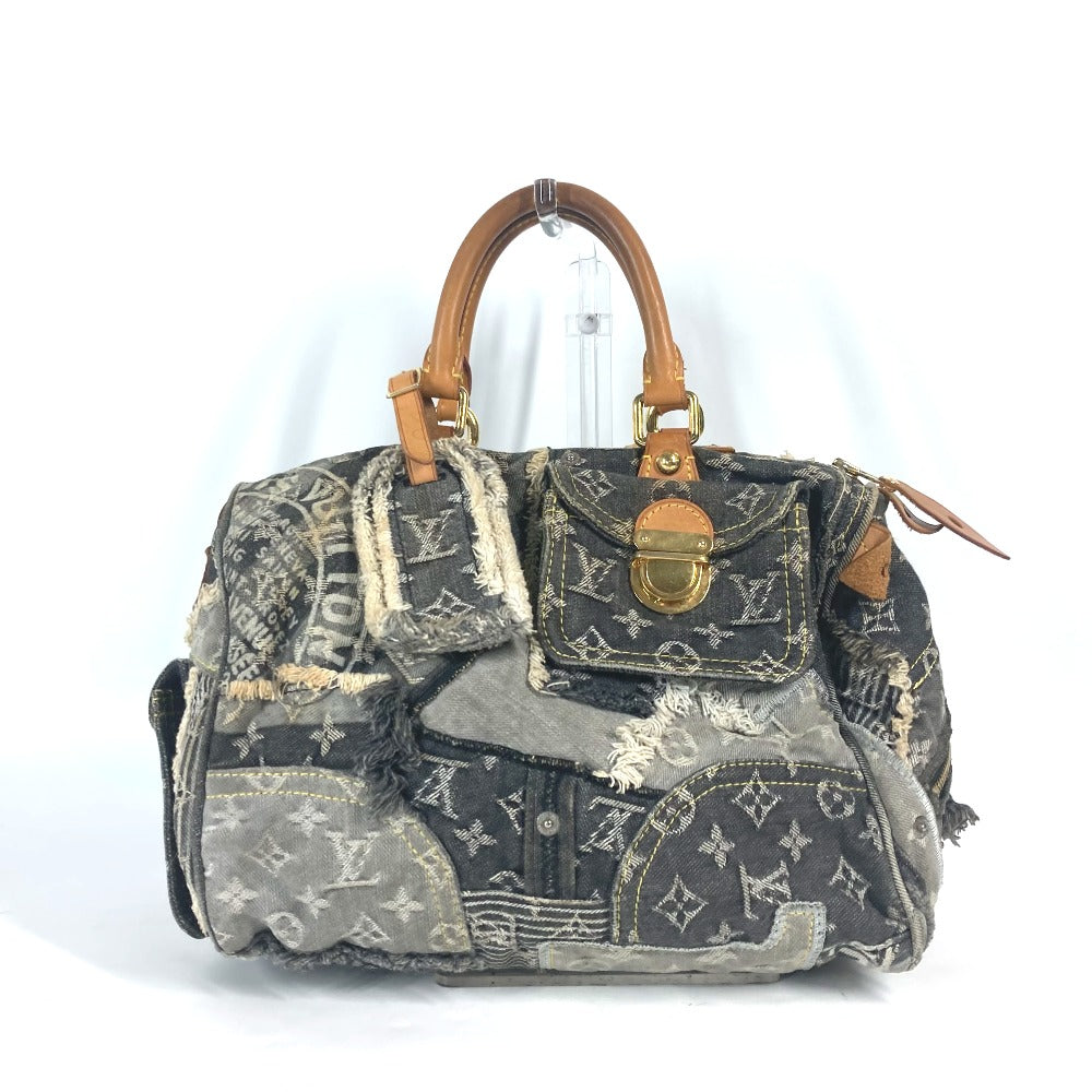 LOUIS VUITTON Handbag M95381 denim black Monogram Denim Patchwork Speedy 30