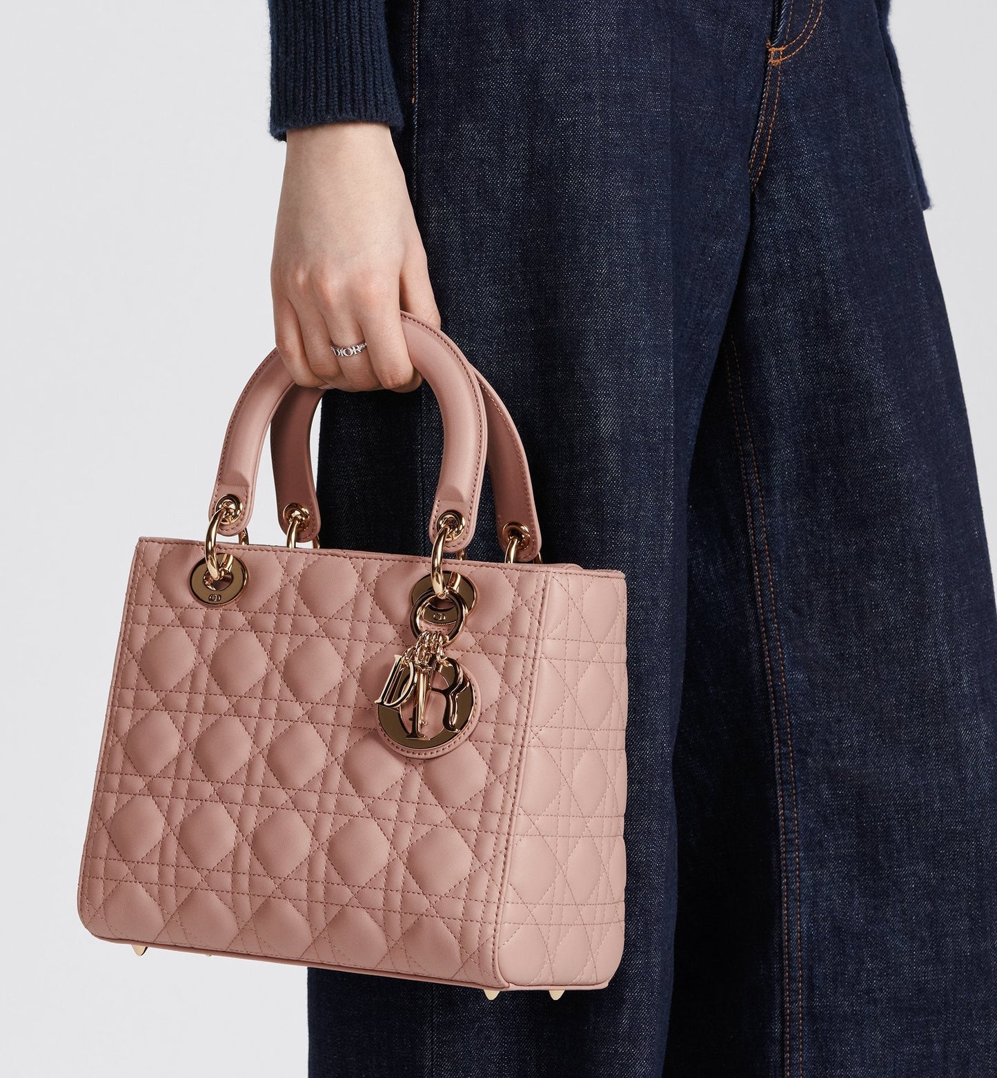 Medium Lady Luxury Dior Bag Blush Cannage Lambskin