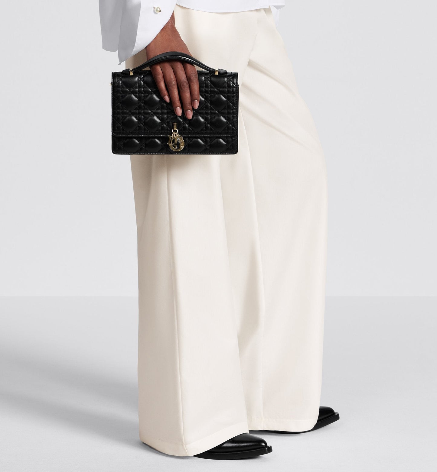 My Luxury Dior Top Handle Bag Black Cannage Lambskin