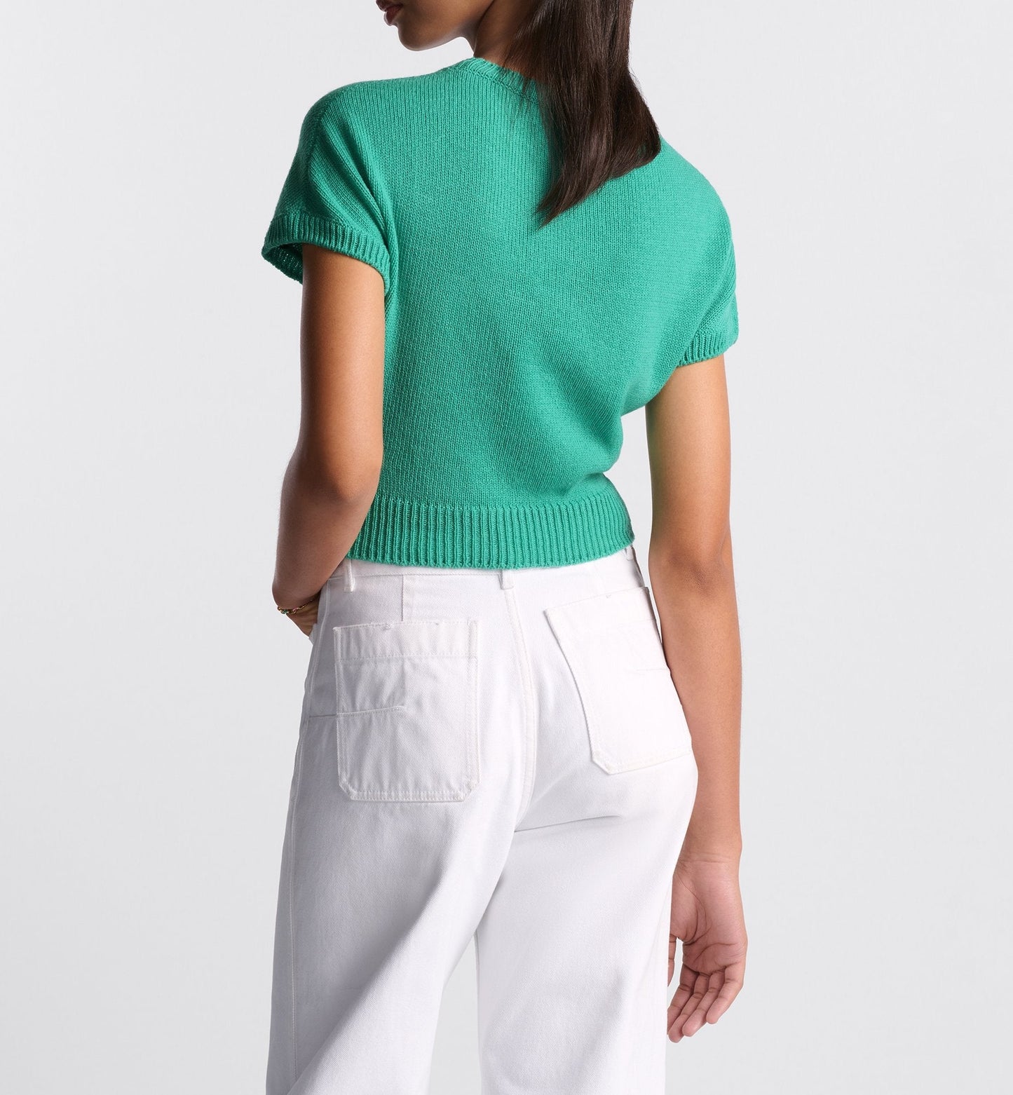 Luxury Dioriviera Flared Jeans White Cotton Denim