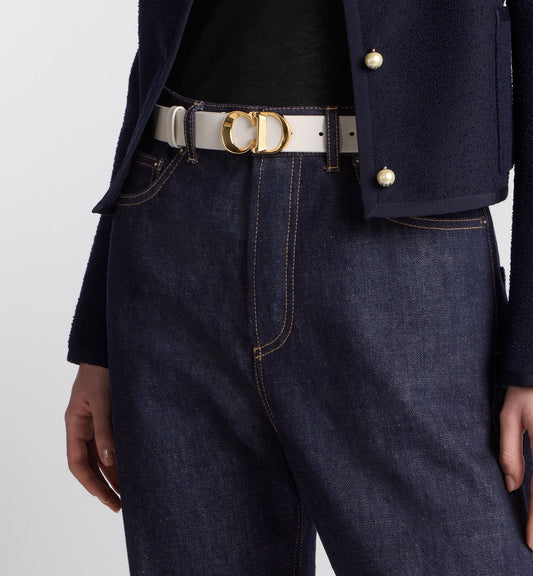 C Est Luxury Dior Belt Latte Smooth Calfskin 20 mm