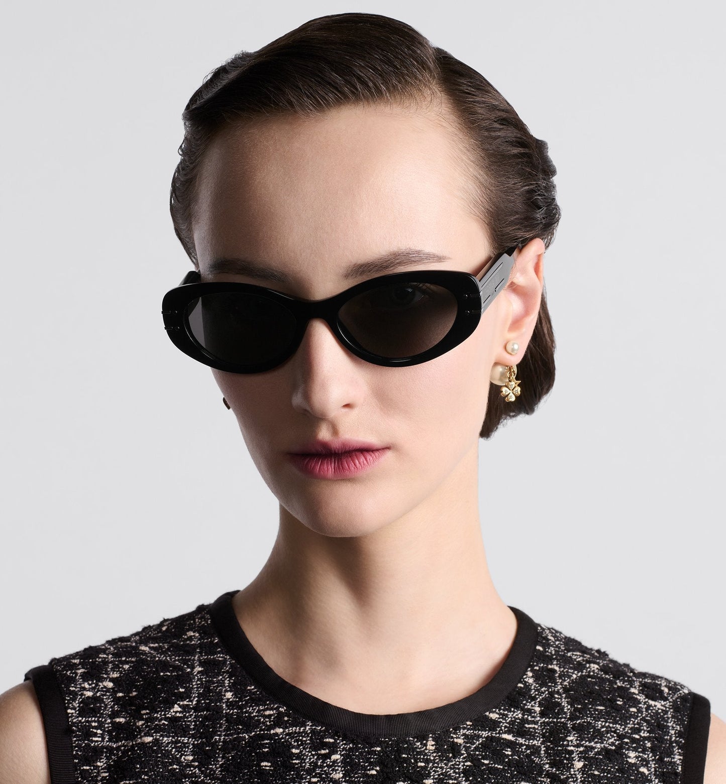 Luxury Diorsignature B8U Black Oval Sunglasses