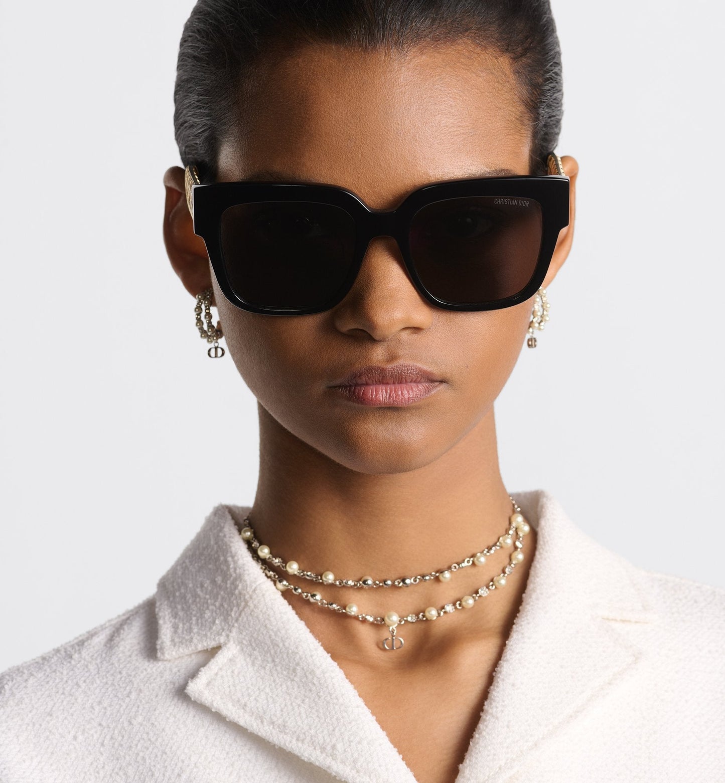 Luxury Dioresille S1I Black Square Sunglasses