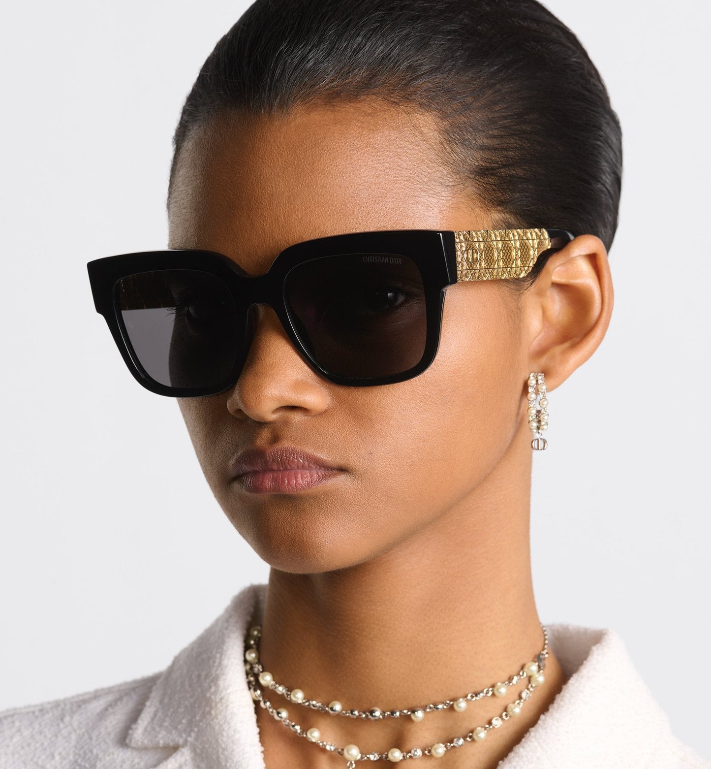 Luxury Dioresille S1I Black Square Sunglasses