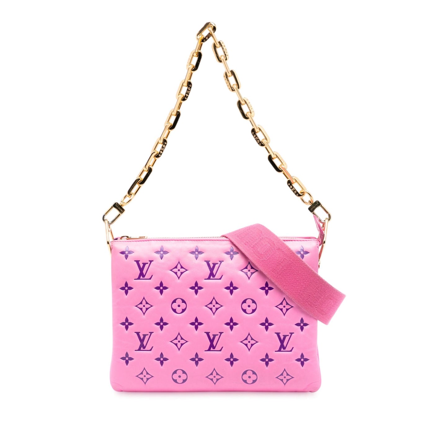 Louis Vuitton Bicolor Monogram Embossed Lambskin Coussin PM